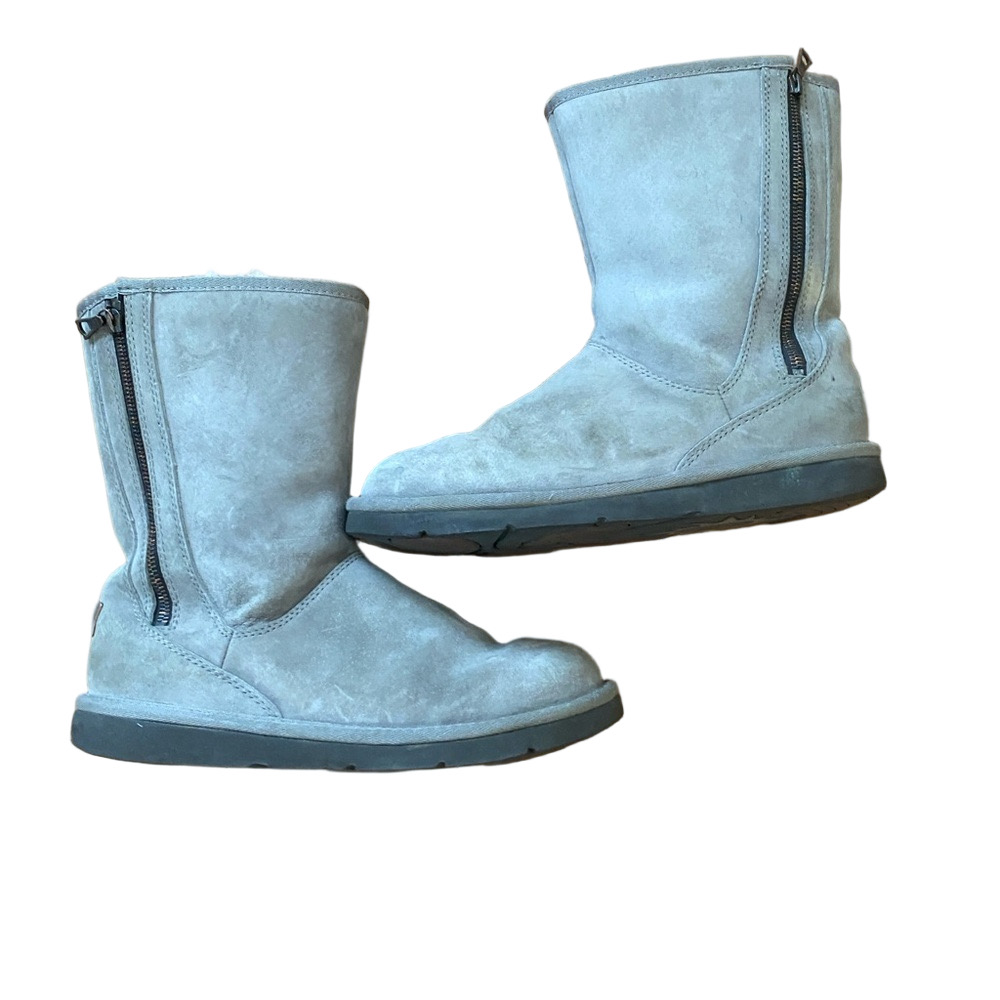 UGG Alber Gray Water-Resistant Side Zip Winter Boots - Size 9